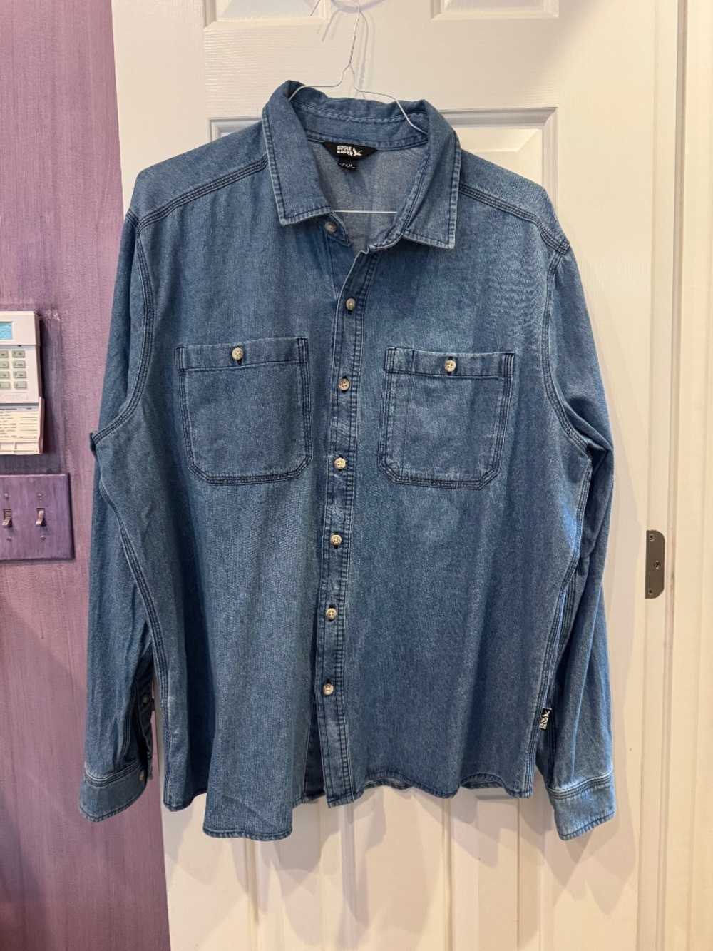 Blue denim shirt, XL, never worn, Eddie Bauer, new, no tags
